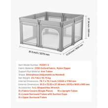 Baby Playpen, 78.7″ X 70.1″ Extra Large Toddlers Playpen, Foldable Baby Fence Play Yard With Zippered Door & Soft Breathable Mesh, Indoor Outdoor Safety Activity Center - Great Gift For Toddlers - Foldable 5500+sq.in. - 查看 7