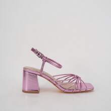 Women's Strappy Sandals Women 2.5-Inch Block Heel Tie Strap Square Toe Casual Comfortable Summer Shoes - 粉色 - 查看 15