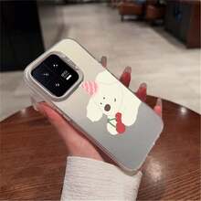 Colorful Silver Phone Case with Puppy Eating Fruit Design for , , and  Models,Compatible with  16, 16 Plus, 16 Pro, 16 Pro Max, 15, 15 Plus, 15 Pro, 15 Pro Max, 14, 14 Plus, 14 Pro, 14 Pro Max, 13, 13 Pro, 13 Pro Max, 12, 12 Pro, 12 Pro Max, 11, 11 Pro Max, 7, 8, X, XS.For : Silver Edition for  Galaxy S25 Ultra, S24 Plus, S23 FE, S21 Pro, S22, S20, A03s, A05s, A14, A31, A53, A34, A10, A04e, M04, A33, A35, A55, A72, A71, A70, A22, A16, A06, A20s, A54.Trendy new fashion design. - Beis - Ver 2