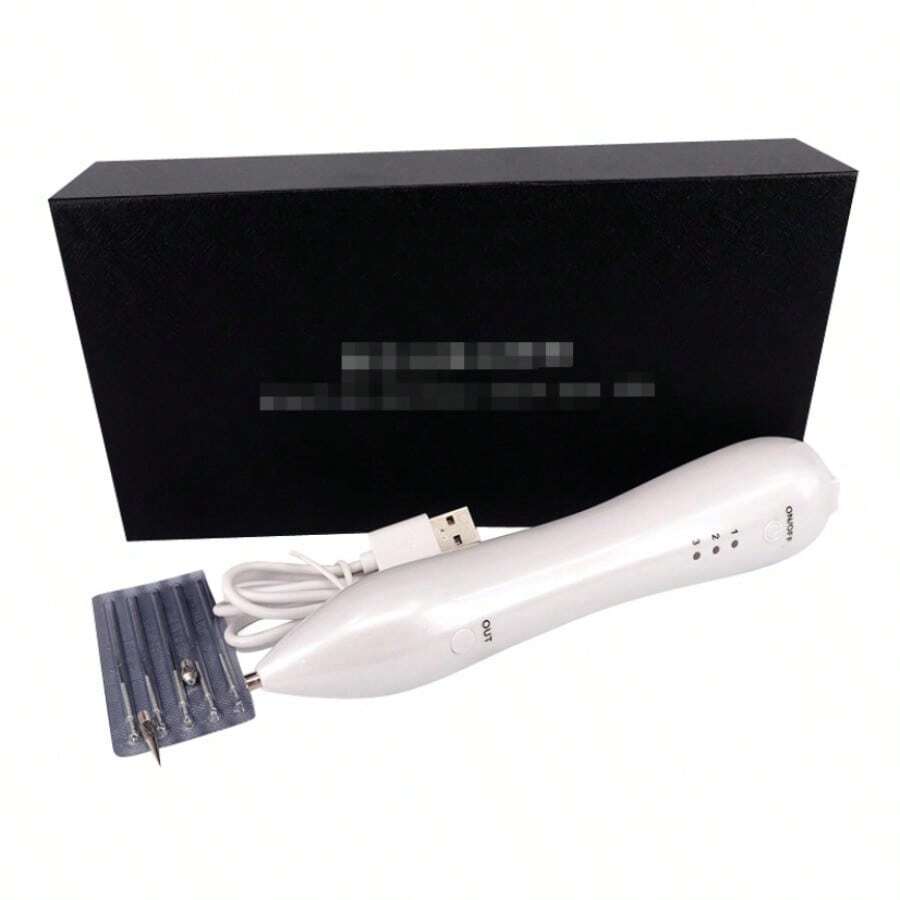 Lápiz para eliminar lunares, instrumento láser alimentado por USB para eliminar pecas y manchas, escaneo doméstico para eliminar lunares negros y manchas cosméticas - Blanco - Ver 1