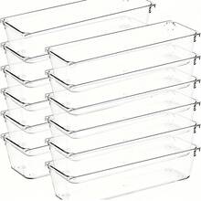 4 piezas Caja de almacenamiento transparente para tazas y cucharas, adecuada para utensilios de cocina y organización del hogar - Multicolor - Ver 7