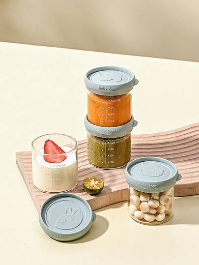 Tazón de alimentación para bebé para llevar, 4 cajas de almacenamiento y 1 bandeja