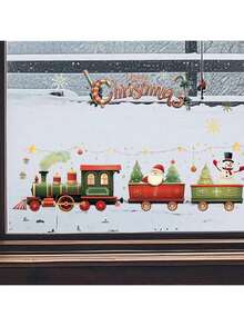 1 miếng dán cửa sổ hình ông già Noel, người tuyết, ông già Noel, người tuyết, trẻ em, trẻ sơ sinh, trẻ em, người lớn kích thước 40cm*20cm - Nhiều màu - Xem 6