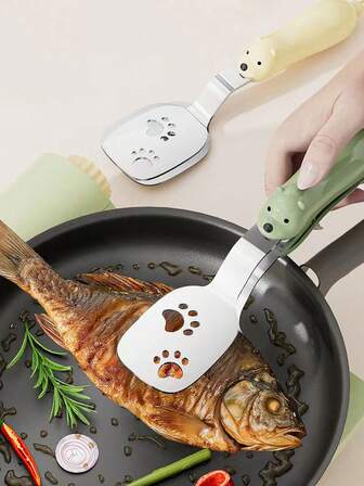 1pc Stainless Steel Fish Gripper, Kitchen Anti-Scald Cooking Tongs For Steak, Barbecue, Food Grilling Tools