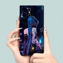 Elegante Funda de Teléfono de Lujo con Tema de Verano, Diseño de Chica Anime de Pelo Azul, Antideslizante, Adecuada para Samsung 20FE/S21FE/S23/S23ULTRA/S23PLUS/S23FE/A52/A54/A53/A14/A25/A34/A05S/A15, Ideal para Regalos de Vacaciones o Sorpresas de Cumpleaños - Mezcla de colores - Ver 11