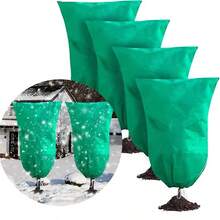 Winter Plant Protection Cover, Thickened Non-Woven Fabric With Drawstring And Zipper, Dust-Proof And Warm, Frost Protection - Multicolor - View 11