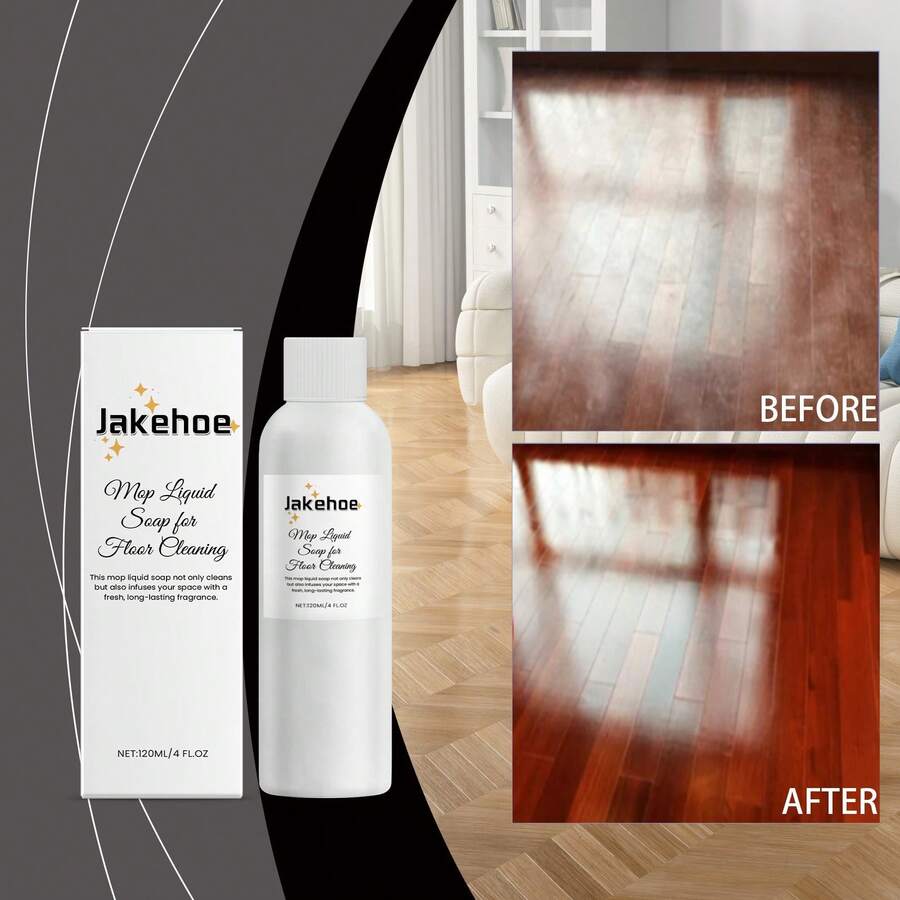 Floor Tile Cleaner Liquid Tile Wood Floor Strong Stain Cleaner Mopping Cleaning Floor Stubborn Dirt Washing Floor Maintenance Shine Brightening Agent - 白色 - 查看 1