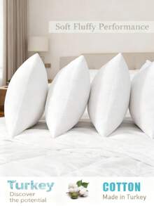 2个装硅胶填充装饰枕芯 – 30x50厘米（250克）/ 40x40厘米（290克）/ 45x45厘米（400克）/ 60x60厘米（710克） – 柔软Tela面料，持久耐用且卫生的填充物 – 土耳其制造 - 白色 - 查看 1