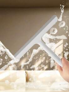 1pc Powerful Silicone Glass Squeegee, Anti-Slip Grip, Wear-Resistant And Durable, Compact And Miniature, Ergonomic Handle, Multi-Functional Glass Cleaning Tool, Suitable For Household Bathrooms And Car Glass Use, Window Cleaning Tool