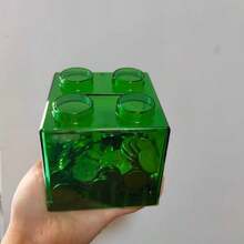 1pc Oversized Building Block Shaped Piggy Bank, Stackable Money Saving Box, Multi-Purpose Storage Container, Birthday/Christmas Gift - Multicolor - View 14