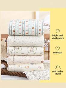 1 Stück Baby Quilt für Jungen & Mädchen: Mit einem gerüschten Cartoon-Design, ist es für Wärme verstärkt. Es eignet sich für Situationen wie Babyzimmer-Dekoration, täglichen Gebrauch für Säuglinge und Schlafenszeit in Kindergärten und ist für Herbst, Winter und alle Jahreszeiten geeignet.