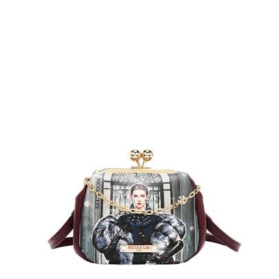Mini bolsa con kisslock NicoleLee Moda Snowflake