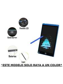 DeTODO Pizarrón LCD de 12 Pulgadas Tableta de Dibujo Digital Portátil Mágica+ Lápiz - Negro - Ver 2