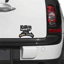 1PC Anxiety Bonus Feelings Sticker - Perfect For Water Bottles, Notebooks, Laptops, Helmets, Motorcycles, Cars, Luggage, Phones - 彩色 - 查看 6