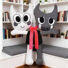 Dandy's World Designer Collaboration Plush Doll - Artistic Collection Level Doll Set, Christmas Party Decoration/Thanksgiving Warm Gift, High Quality Suede Material With Abstract Design,  Youth Social Sharing Item - Màu Xám nhạt - Xem 2