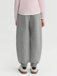 Balabala Pantalones de felpa para niñas preadolescentes NaiPuPu, cálidos y acogedores para el invierno 2025 - gris medio - Ver 3