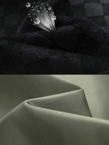 Teenage Boys' Autumn/Winter Suede Fleece Zip-Up Jacket, Round Neck Plaid Coat - Black - View 4