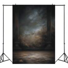 2D平面深灰色摄影背景布，人像摄影背景，影棚道具乙烯基材质 - 深灰色 - 查看 4