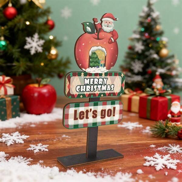 Christmas Ornament Wooden Christmas Table Centerpieces For Farmhouse Home Holiday Party