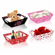 4pcs Heart, Lips Themed Gift Box, Paper Basket Tray, Suitable For Valentine's Day/Wedding/Easter/Party - Multicolor - View 3