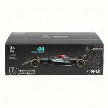 Burago 1:24 Scale  Petronas W15 #44  2024 - Realistic 1:24 Scale Model Car, Driven By , Officially Licensed By , Luxury Gift Box Set With Acrylic Display Case And Detailed Base - 1:24 W15 #44 - View 4