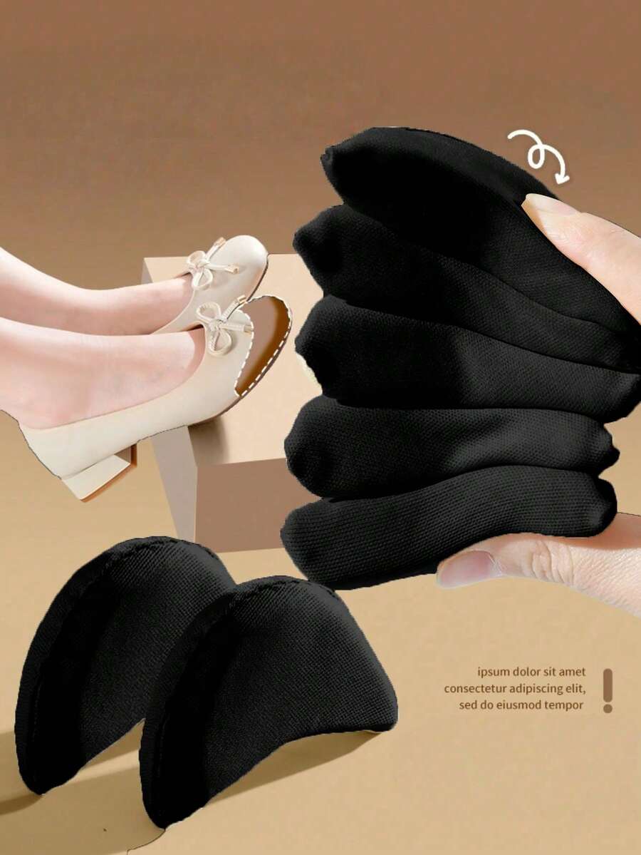 1双女士可调节鞋垫，防摩擦前脚掌垫，透气吸汗，半码鞋垫，适用于高跟鞋和尖头鞋