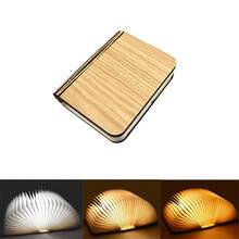 1PC LED 5 Colors Paper Creative Book Night Light USB Rechargeable Magnetic Folding Decorative Desk Lamp For Home Office Library Party Festival Gifts ﻿ - 書本燈杏色 - 查看 11