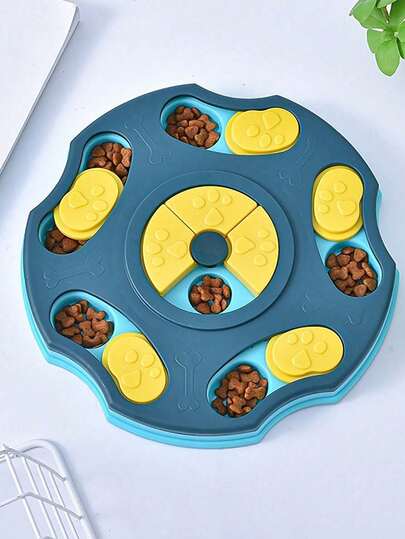 1件裝狗狗益智慢食餵食器 互動式食物分發器 防滑防噎慢食碗 耐用易清洗零食餵食玩具 適合小型中型大型犬貓 寵物食物遊戲玩具 智力訓練用品