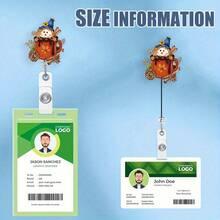 حامل بطاقة هوية بتصميم كوكتيل القرع والتوابل 2D مسطح قطعة واحدة - مشبك ممرضة للخريف، مشبك قابل للسحب للاستخدام الطبي أو المكتبي أو ديكور الخريف - بكرة شارة أكريليك متينة (ديكور مكان العمل الموسمي)، ملحقات طبية، نمط الخريف، ملحق عالي الجودة، محترف مكتبي