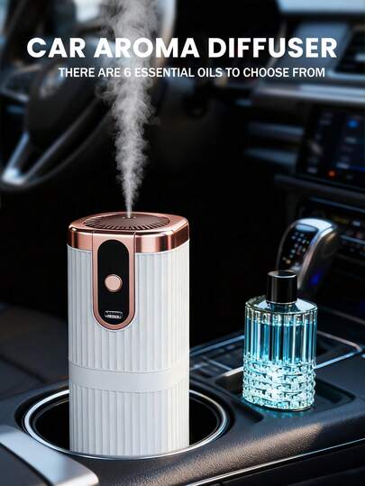 1pc White Electric Aroma Diffuser, Suitable For Home, Car, Hotel Use, Wall-Mounted/Tabletop, 5 Working Modes, USB Charging, 6 Essential Oil Options. Suitable For Automobile, Residence, Living Room, Master Bedroom And Office. Provides Multiple Set Options (Optional: 1/2/3 Bottles Of Essential Oil + 1 Aroma Diffuser) To Fill The Room With Fragrance.