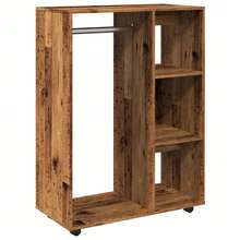vidaXL Kleiderständer Altholz-Optik 80x40x110 Cm Holzwerkstoff - Giallo - Visualizzare 2