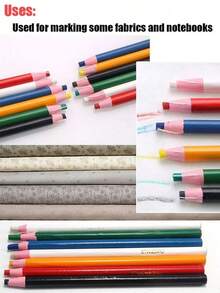 6pcs Sewing Mark Pencil,Tailor's Marking And Tracing Tools,Free Cutting Crayons,Sewing Fabric Pencil,Quilting,For Fabrics,Wood,Glass,Garments,Metal,Fabrics,Film,Paper, Automatic Vanishing Chalk, Tailor's Mark And Trace Tool Kit, Crafts And Dressmaking,Random Color - Multicolor - View 9