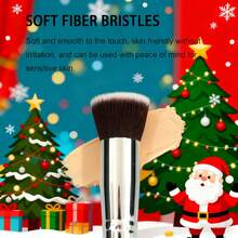 1支平头歌舞伎粉底刷 - 高级化妆刷，适用于液体、膏状和粉状产品 - 可用于晕染、腮红抛光和点彩，是理想的面部化妆工具，圣诞礼物、新年礼物、旅行必备、情人节礼物、平价旅行化妆刷、女士礼物、化妆师礼物、专业全套化妆工具 - 1pc - 查看 7