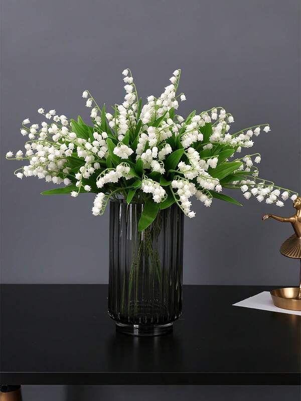18pcs Artificial Lily Of The Valley Flowers, Suitable For Indoor, Home Decor, Tabletop Decor, Photography Props, Outdoor Wedding Decoration, Arch Decor, Bridal Bouquet, Valentine's Day Holiday Decoration