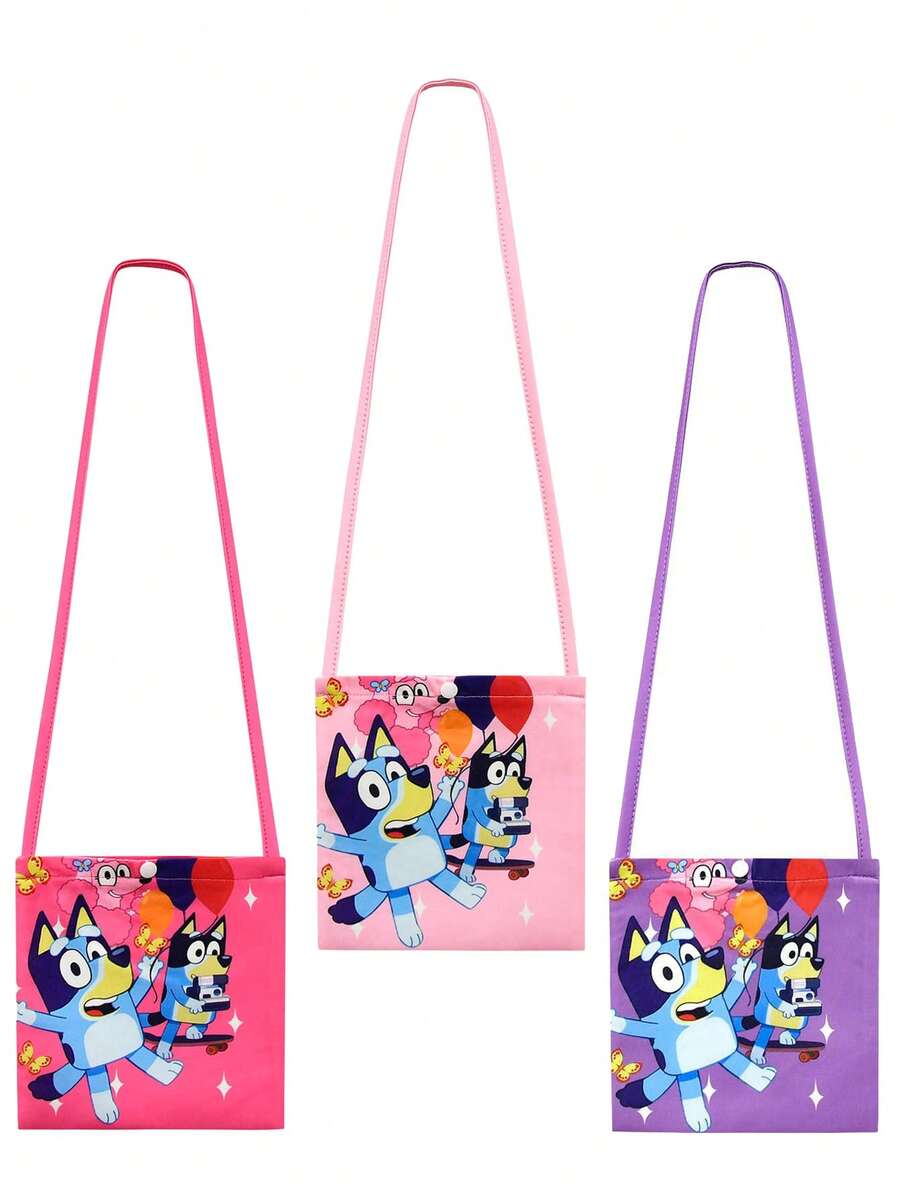 Bluey 1 szt. Niebieska torba na ramię, śliczna niebieska rodzinna torba na klatkę piersiową, lekka torba na ramię z kreskówkowym wzorem prezent