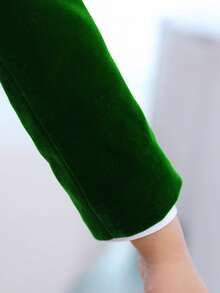 1pc Boys' Gentleman Suit Jacket, Shawl Neck Blazer, Young Boy Formal Wear For Birthday, Wedding - Green - View 8