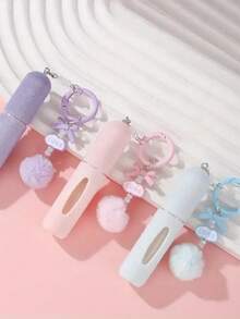 2pcs/1pc 5ml Plush Hanging Perfume Bottle With Transparent Window - Cute Portable Refillable Perfume Dispenser, Suitable For Bags, Adorable Keychain Design, Travel-Friendly, Refillable Perfume, Keychain Accessory, Soft Texture, Bottom Direct Charge High-End Spray Bottle, Gift For Girls, Valentine's Day Gift, Mother's Day Gift, Adult Gift - Multicolor - View 6