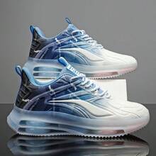 Men's Fashionable Breathable Lightweight Casual Sports Shoes, Mesh Ombre Versatile Sneakers For Running & Walking