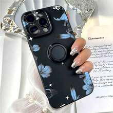[Teléfono] Soporte de anillo de silicona, TPU antigolpes con agarre giratorio de 360°, cobertura total para phone 12, 13, 14, 15 y 16 (incluidos Pro/Pro/Plus). Colores: negro, blanco y azul. - Multicolor - Ver 4