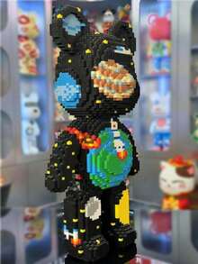 Christmas Decoration 7220pcs 16.9in/43cm DIY Assembled Large Building Blocks Toy, Half Cutaway Mechanical Bear Puzzle For Adults, Creative Home Decor, Stress Relief Toy, Valentine's Day, Birthday, Christmas, New Year Gift For Him & Her Room Decoration - Multicolor - View 9