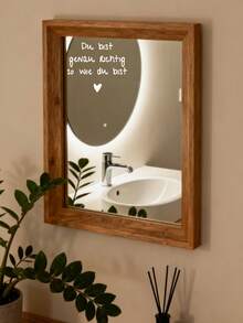 Bộ 1/2 miếng dán gương chống thấm nước truyền cảm hứng "You Are Right" - Miếng dán tường năng lượng tích cực/khẳng định tích cực với họa tiết trái tim | Thích hợp cho phòng tắm, gương trang điểm, cửa ra vào, cửa sổ & trang trí nhà cửa, phụ kiện trang trí nhà cửa truyền cảm hứng - Nhiều màu - Xem 6