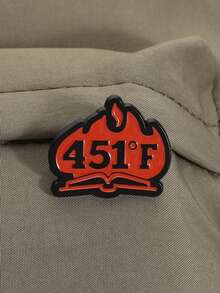 1pc 451 Book Flame Enamel Needle Creative Fun Brooch Clothes Backpack Jewelry Gift For Friends Jewelry Gift - Multicolor - View 8