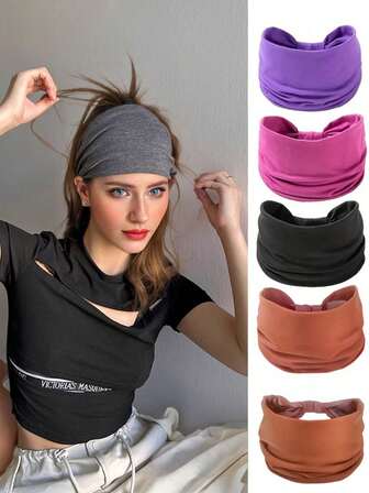 Bohemian Style Women's Headband: Extremely Comfortable, Sweat-Absorbent, Fashionable Yoga, Fitness, Running And Daily Wear Accessory - Ideal For Thick, Curly Or Long Hair