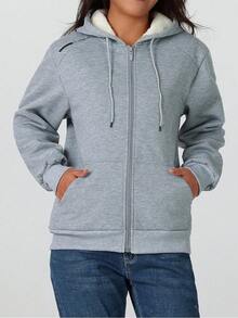 女士舒适冬季套头卫衣 - 柔软保暖内衬卫衣，居家休闲及旅行皆宜