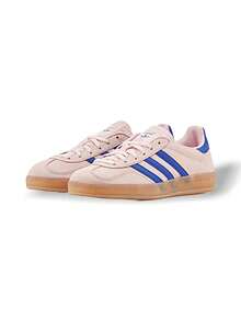 Adidas Giày thể thao nữ Originals Gazelle Series, nhẹ, thoải mái, mềm mại, thân thiện với da, dễ phối đồ, logo, dùng hàng ngày, đi học, màu hồng JI1371 - hồng - Xem 2