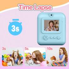 Kamera Digital Cetak Instan HD 1080P Baru, Dilengkapi Kertas Cetak dan Kartu Memori 32G, Kamera HD Ganda, Sempurna untuk Perekaman Video dan Fotografi, Cocok untuk Remaja dan Pemula, Hadiah Ideal untuk Anak Laki-laki dan Perempuan. - MultiWarna - View 6