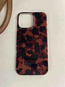 Vintage Black Brown Tortoiseshell Foil Texture Phone Case Compatible With IPhone 16 Pro Max, Apple 15, Soft Cover For 14 New, 12 Pro, 13 Pro Max, Anti-Fall Protective Cover For Women. The Color May Vary Slightly Under Different Display Angles. Waterproof Shockproof Scratch Resistant