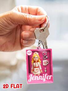 Catygift Móc khóa y tá cá nhân hóa, thiết kế 2D tùy chỉnh, quà tặng chủ đề y tá độc đáo dành cho y tá, sinh viên tốt nghiệp ngành điều dưỡng và nhân viên y tế. - Như được hiển thị - Xem 13