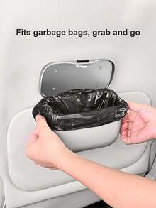 1PC Multi-Functional Lidded Car Trash Can - Wet & Dry Use, Space-Saving, Easy Installation, Universal For Most Vehicles ( ABS Material)