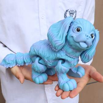 1pc 3D Printed Beagle Dog Statue With Realistic Eyes, 3D Printed Animal Decor Gift For Home, Party, Halloween, Christmas, Thanksgiving, Pet Lovers, Birthday